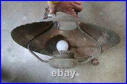 Vintage Rustic Metal Hanging Lamp Light Fixture Farmhouse Sold As Parts