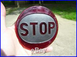 Vintage STOP TAIL LENS GLASS HARLEY KNUCKLEHEAD FLATHEAD PANHEAD BOBBER HOT ROD