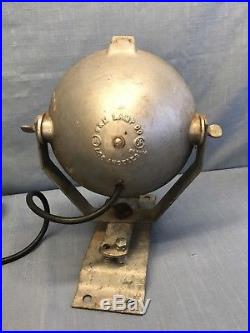 Vintage S & M Lamp Co. Mounted Spot Light Marine Police Rat Rod