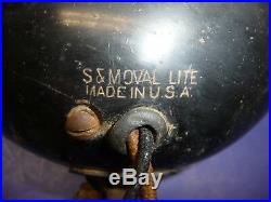 Vintage S&M Oval-Lite Driving Light Head Lamp Spotlight Rat Rod Hot Rod MFRB