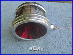 Vintage S&m Chrome Tail Light, 6v, Works Perfect. S&m Lamp Co, Los Angles