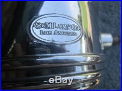 Vintage S&m Chrome Tail Light, 6v, Works Perfect. S&m Lamp Co, Los Angles