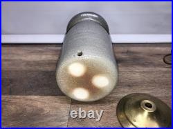 Vintage Salmon Falls Stoneware Pottery Salted Glazed Cow Lamp Base & Parts