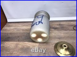 Vintage Salmon Falls Stoneware Pottery Salted Glazed Cow Lamp Base & Parts