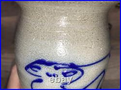 Vintage Salmon Falls Stoneware Pottery Salted Glazed Cow Lamp Base & Parts