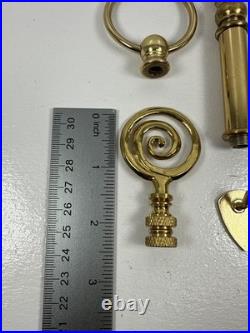 Vintage Solid brass lamp shade finals parts various brass lamp finials