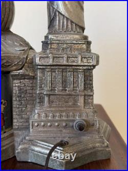 Vintage Statue Of Liberty United Clock New York Motion Lamp NOT WORKING 1950's