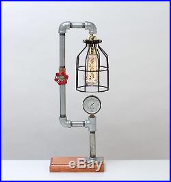 Vintage Steampunk Industrial Machine Age Table Lamp A. K. A Icongraph