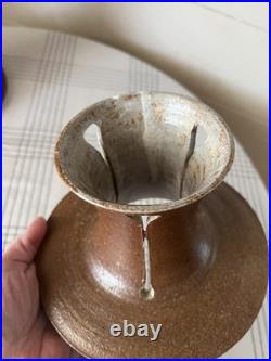 Vintage Stoneware Pottery Lamp Parts Attributed to Raul Coronel Vintage Stoneware Pottery Lamp Parts Attributed to Raul Coronel