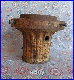 Vintage Street Light Lamp Shade Globe Holder Fitter Heavy Cast Iron #1