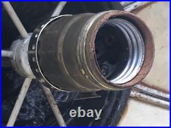 Vintage Swag Hanging Lamp FUZZY gold flower Shade 60s-70S NOT WORKING PARTS ONLY