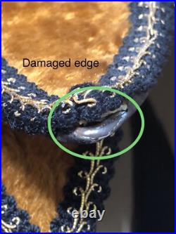 Vintage Swag Hanging Lamp FUZZY gold flower Shade 60s-70S NOT WORKING PARTS ONLY