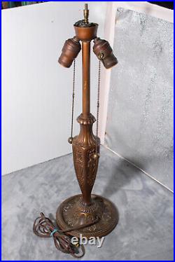 Vintage Table Lamp Bronze Approx. 24 Tall Table Lamp, missing parts, WORKS