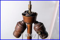 Vintage Table Lamp Bronze Approx. 24 Tall Table Lamp, missing parts, WORKS