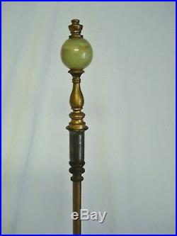 Vintage Table Lamp Jadeite Green Marble Bronze Metal French Neoclassical Parts