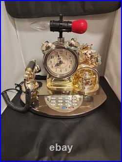 Vintage Telephone, Lamp, Clock, Carousel all in one Phone For Parts Read Descr