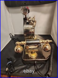 Vintage Telephone, Lamp, Clock, Carousel all in one Phone For Parts Read Descr