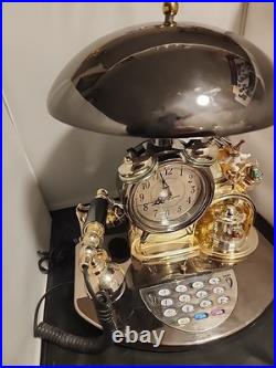 Vintage Telephone, Lamp, Clock, Carousel all in one Phone For Parts Read Descr