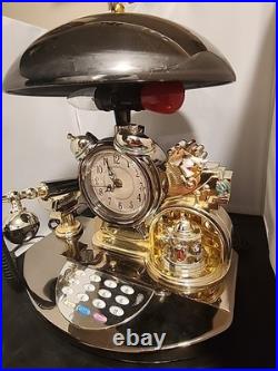 Vintage Telephone, Lamp, Clock, Carousel all in one Phone For Parts Read Descr