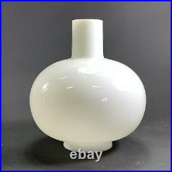 Vintage Thick Milk Glass Oil Kerosene Lamp Flue Chimney Shade Lantern Parts