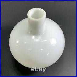 Vintage Thick Milk Glass Oil Kerosene Lamp Flue Chimney Shade Lantern Parts