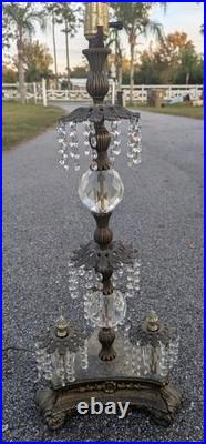 Vintage Three Tier Hollywood Regency Table Lamp L&L WMC As Is Parts Repair