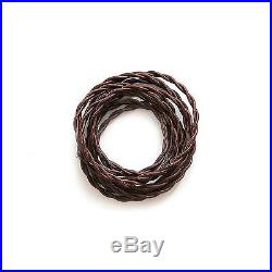 Vintage Twisted Cloth Fabric Covered Rayon Lamp Cord, BRONZE 50Ft, 18 2 Wire
