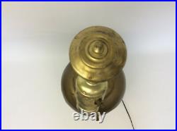 Vintage Used Brass Metal Hammered Unusual Dual Fixture Table Lamp Electric Parts