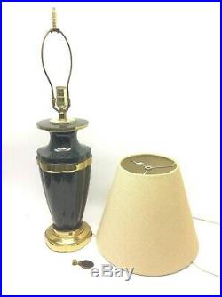 Vintage Used Brass Speckled Enamelware Metal Unique Table Lamp Light Parts