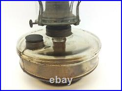Vintage Used Clear Glass Decorative Oil Lamp Queen Anne Burner with Shade Parts
