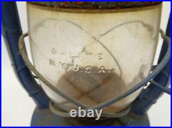 Vintage Used Dietz D-Lite No 2 New York USA Blue Tubular Barn Lantern Lamp Parts