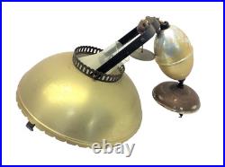 Vintage Used Hanging Light Fixture Lamp Metal Aluminum Shade Ceiling Parts