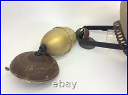 Vintage Used Hanging Light Fixture Lamp Metal Aluminum Shade Ceiling Parts