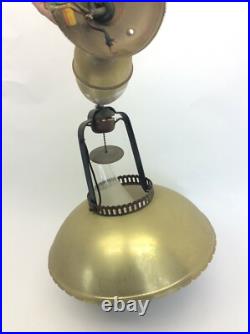 Vintage Used Hanging Light Fixture Lamp Metal Aluminum Shade Ceiling Parts