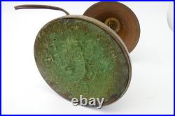 Vintage Used Metal Brass Bell Table Lamp Light Fixture Lighting Parts