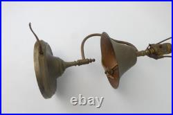 Vintage Used Metal Brass Bell Table Lamp Light Fixture Lighting Parts