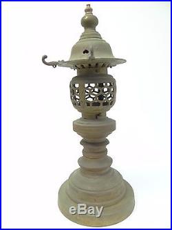 Vintage Used Metal Brass and Copper Decorative Asian Lamp Converted Light Parts