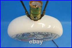 Vintage Used SBCD Tiger Lily Cat Table Lamp Lighting Ceramic Parts