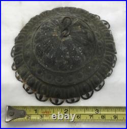 Vintage Victorian Copper Hanging Light Fixture Parts (Lot Of 5)
