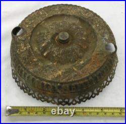 Vintage Victorian Copper Hanging Light Fixture Parts (Lot Of 7)