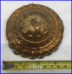 Vintage Victorian Copper Hanging Light Fixture Parts (Lot Of 7)