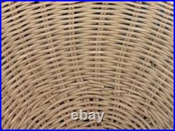Vintage White Wicker Rattan Hanging Swag Table Lamp White Wicker Vintage Shade