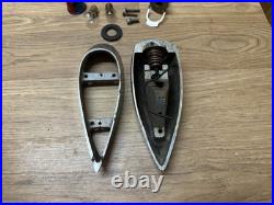 Vintage Wood Boat Bow lamp Light housing with flag mast mount base & parts