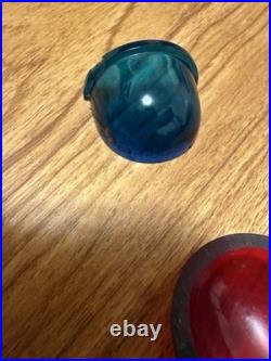 Vintage Wood Boat Bow lamp Light housing with flag mast mount base & parts