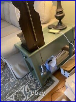 Vintage Wood base Table Lamp, 2-way switch, 26tall-witho Bulb, Works or parts