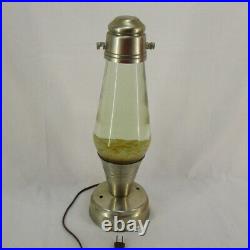 Vintage Working Lava Lamp Lantern Yellow Lava for Parts Repair