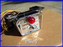 Vintage Yankee chrome Hazard warning flasher switch light lamp kit gm vw chevy