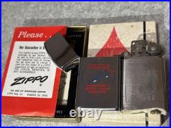 Vintage Zippo Slim 1966 PLANE PARTS INC. Design Silver Color Oil Lighter