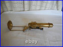 Vintage brass spring loaded candle wall sconce light fixture parts or repair