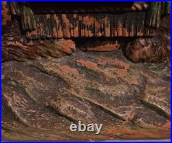 Vintage de luxe art clock / the lux clock mfg. Co. CAMEL LAMP CLOCK for parts